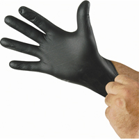N-Dex&reg; Nighthawk Gloves, Small, Nitrile, 4-mil, Powder-Free, Black Ontario Packaging