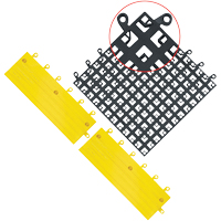 ErgoDeck&reg; Mat No. 560, PVC, 1-1/2' W x 1-1/2' L, 7/8" Thick, Black Ontario Packaging