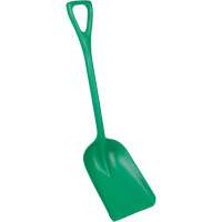 Safety Shovels - Hygienic Shovels (One-Piece), 10" x 14" Blade, 38" Length, Plastic, Green SAL459 | Ontario Packaging