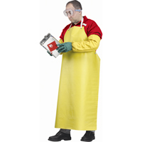 Flame Resistant Aprons, Neoprene/Polyester, 48" L x 35" W, Yellow SAL663 | Ontario Packaging