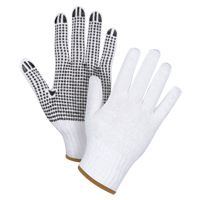 Dotted String Knit Gloves, Poly/Cotton, Single Sided, 7 Gauge, Large Ontario Packaging