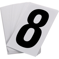 Pressure Sensitive Numbering, 8, 3-1/2" H, Black on White SAO093 | Ontario Packaging