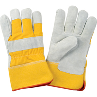 Premium Winter-Lined Fitters Gloves, Large, Split Cowhide Palm, Foam Fleece Inner Lining Ontario Packaging