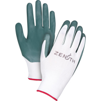 Premium Comfort Coated Gloves, 7/Small, Nitrile Coating, 13 Gauge, Polyester Shell SAO157 | Ontario Packaging