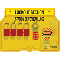Station de verrouillage, Cadenas Aluminium, Capacit&eacute; de 4, Cadenas Compris Ontario Packaging