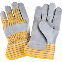 Premium Rugged Fitters Gloves, Large, Split Cowhide Palm, Cotton Inner Lining Ontario Packaging