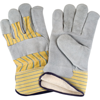 Winter-Lined Fitters Gloves, X-Large, Split Cowhide Palm, Cotton Fleece Inner Lining Ontario Packaging