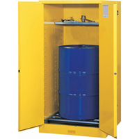 Sure-Grip<sup>®</sup> EX Vertical Drum Storage Cabinets, 55 US gal. Cap., Yellow SAQ047 | Ontario Packaging