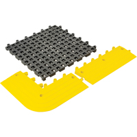 ErgoDeck&reg; General Purpose No. 564 Matting, PVC, 1-1/2' W x 1-1/2' L, 7/8" Thick, Charcoal Ontario Packaging