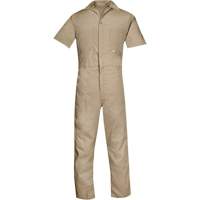 Short Sleeved Coveralls, Men's, Tan, Size Small Ontario Packaging
