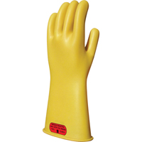 Yellow Natural Rubber Insulating Gloves, ASTM Class 0, Size 8, 14" L Ontario Packaging