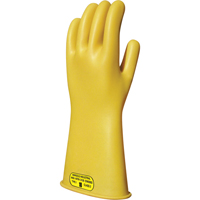 Yellow Natural Rubber Insulating Gloves, ASTM Class 2, Size 8, 14" L Ontario Packaging