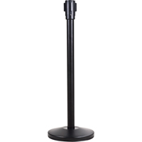 Free-Standing Crowd Control Barrier Receiver Post, 35" High, Black Ontario Packaging