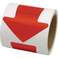 Coloured Floor Marking Decals, Arrow, 4" L x 4" W, Red, Vinyl Ontario Packaging