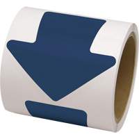 Coloured Floor Marking Decals, Arrow, 4" L x 4" W, Blue, Vinyl Ontario Packaging