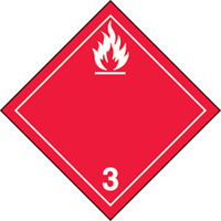 TDG Shipping Labels, Class 3, Flammable Liquids, Paper Ontario Packaging