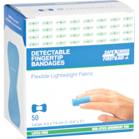 Bandages, Fingertip, 3", Fabric Metal Detectable, Sterile Ontario Packaging