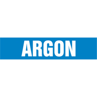 "Argon" Pipe Marker, Self-Adhesive, 4" H x 24" W, White on Blue Ontario Packaging