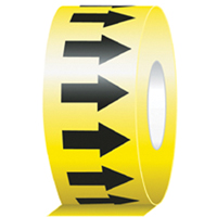Directional Flow Arrow Tapes, 104', Black on Yellow Ontario Packaging