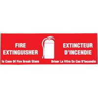 Étiquette « Fire Extinguisher / Extincteur d'incendie », 2" x 6", Vinyle, Bilingue avec pictogramme SD036 | Ontario Packaging