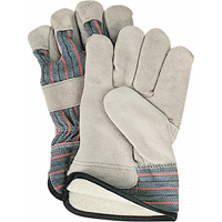 Winter-Lined Fitters Gloves, Large, Split Cowhide Palm, Cotton Fleece Inner Lining Ontario Packaging