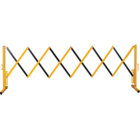 Expandable Barrier, 37" H x 11' L, Black/Yellow SDK990 | Ontario Packaging