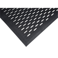 Low-Profile Matting, Rubber, Scraper Type, Slotted Pattern, 3' x 5', Black SDL872 | Ontario Packaging