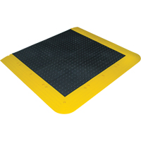 ErgoDeck<sup>®</sup> Non-Slip Mat No.552, PVC, 3-1/2' W x 4' L, 7/8" Thick, Black/Yellow SDM656 | Ontario Packaging