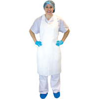 Polyethylene Apron, Polyethylene, White, 28" W x 46" L Ontario Packaging