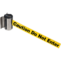 Barri&egrave;re &agrave; fixation murale, Acier, Fixation par vis, 7', Ruban Jaune Ontario Packaging