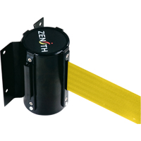 Barri&egrave;re &agrave; fixation murale, Acier, Fixation par vis, 12', Ruban Jaune Ontario Packaging