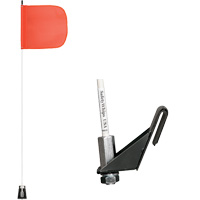 Safety Whip&reg; Light-Duty Whips, Window Mount, 5' High, Orange Ontario Packaging