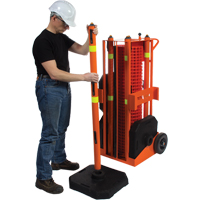 Portable Safety Zone, 100' L, Steel, Orange Ontario Packaging