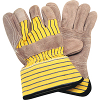 Double-Palm Fitters Gloves, Large, Split Cowhide Palm, Cotton Inner Lining Ontario Packaging