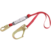 PRO Shock Absorbing Lanyards, 6', Gate Hook Center, Snap Hook Leg Ends, Polyester Ontario Packaging