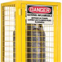 Armoire de s&eacute;curit&eacute; pour cylindres de gaz conforme aux normes de la CSA, nbre de bouteilles: 2, 17" , 17" , 69" , Jaune Ontario Packaging