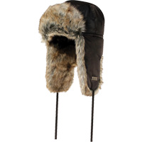 Quilted Synthetic Fur-Lined Hat, Nylon/Fur Lining, X-Large, Black SEC042 | Ontario Packaging
