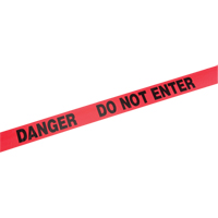 Rubans standards pour barricades, Anglais, 3" la x 1000' lo, 2 mils, Rouge Ontario Packaging