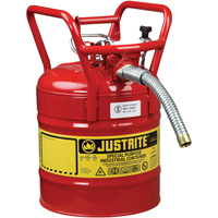 D.O.T. AccuFlow™ Safety Cans, Type II, Steel, 5 US gal., Red, FM Approved SED120 | Ontario Packaging