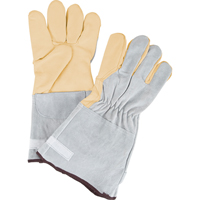 Standard-Duty Snug Wrist Work Gloves, Large, Grain Cowhide Palm Ontario Packaging