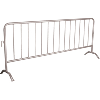 Portable Barrier, Interlocking, 102" L x 40" H, Silver SEE395 | Ontario Packaging