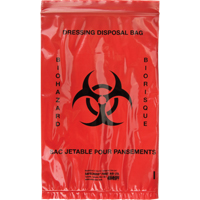 Infectious Waste Bags, Infectious Waste, 9" L x 6" W, 25 /pkg. SEE694 | Ontario Packaging