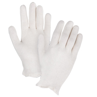 Mediumweight Inspection Gloves, Poly/Cotton, Hemmed Cuff, Ladies SEE785 | Ontario Packaging