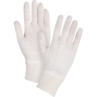 Mediumweight Inspection Gloves, Poly/Cotton, Knit Wrist Cuff, Ladies Ontario Packaging