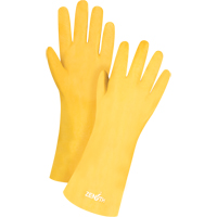 Gants &agrave; fini rugueux et r&eacute;sistants aux produits chimiques, Taille 9, 14" lo, PVC, Doublure en Interlock, 47-mil Ontario Packaging