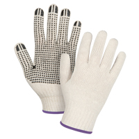 Heavyweight Dotted String Knit Gloves, Poly/Cotton, Single Sided, 7 Gauge, X-Small Ontario Packaging