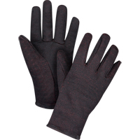 Jersey Gloves, Large, Brown, Red Fleece, Slip-On SEE949 | Ontario Packaging
