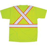 CSA Compliant T-Shirt, Polyester, Large, High Visibility Lime-Yellow Ontario Packaging
