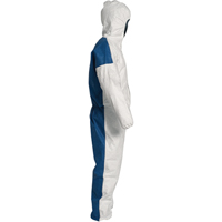 Hooded Coveralls, 4X-Large, Blue/White, Tyvek&reg; 400 D Ontario Packaging