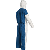 Hooded Coveralls, 4X-Large, Blue/White, Tyvek&reg; 400 D Ontario Packaging